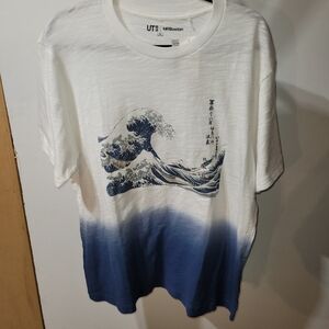 UT MFABOSTON Mns XL Tshirt With White Fade To Blue From China
